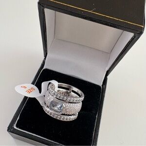 Bomb Party It’s Simply A Moment Ring RG59705 Aquamarine Spinel Rhodium Plating